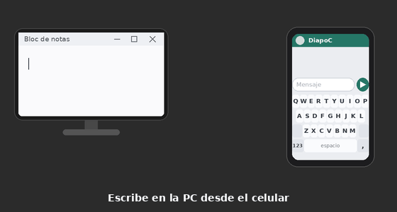 Escribí en la PC desde el celular